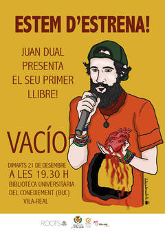 Cartel de la presentacin del libro de Juan Dual, 'Vaco'