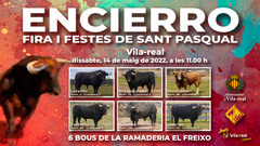 Cartell del tancament de bous braus de les festes de Sant Pasqual