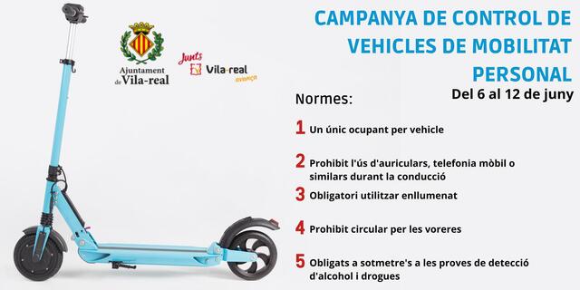 Campaa de control de los vehculos de movilidad personal