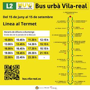 Lnea 2 del bus Groguet en verano