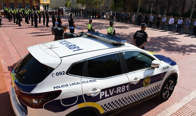 Formacin de la Polica Local con motivo de la festividad de su patrn, San Miguel