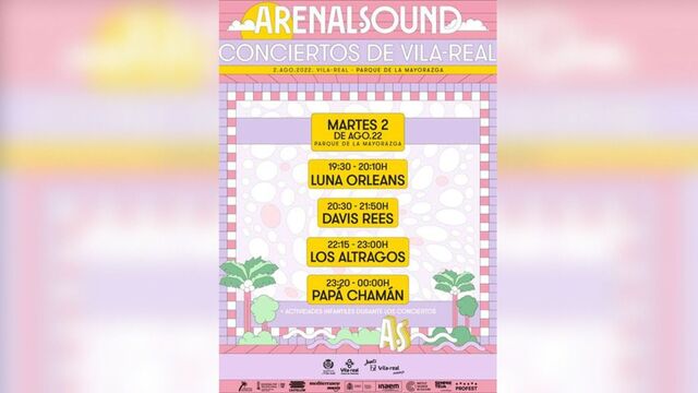 Conciertos Arenal Sound 2022