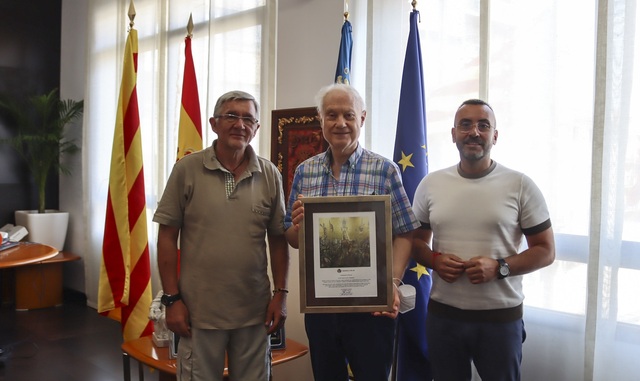 Benlloch recibe a los padres franciscanos Francesc Costa y ngel Talens