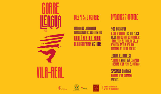 El Correllengua arriba a Vila-real amb activitats als col·legis i la cercavila cívica en defensa de la llengua i la cultura valencianes
