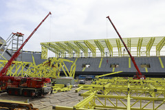 Visita a las obras del Estadio de la Cermica