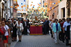 Misa y procesin de las fiestas del barrio del Pilar