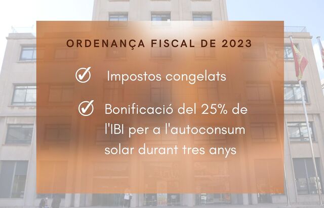 Modificació de l'ordenança fiscal per a 2023