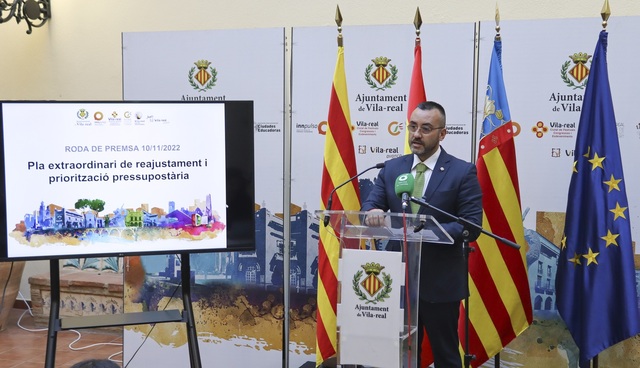 Roda de premsa de l'alcalde, José Benlloch, sobre el Pla extraordinari de reajustament i priorització pressupostària