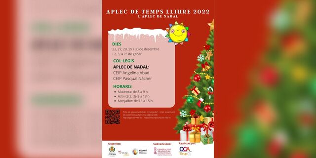 Cartell informatiu de l'Aplec de Nadal 2022