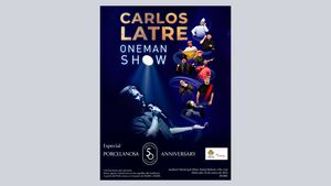 Cartel de la actuación de Carlos Latre en el Auditorio Municipal