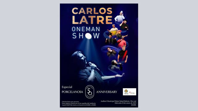 Cartell de l'actuaci de Carlos Latre a l'Auditori Municipal