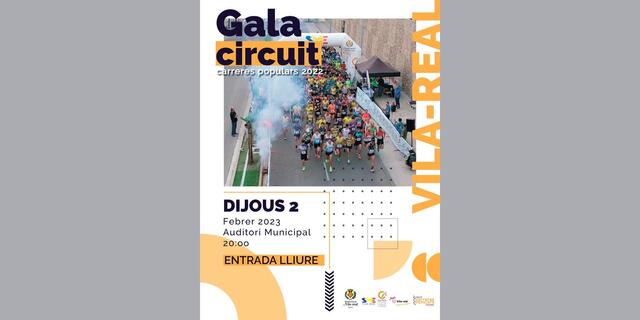 Cartell de la Gala del circuit de carreres populars de 2022