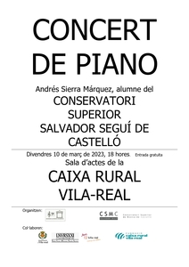 Concierto de piano de Andrés Sierra Márquez