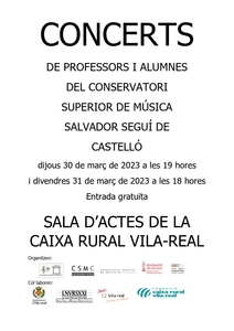 Concierto de profesores y alumnos del C.S.M.C Salvador Seguí