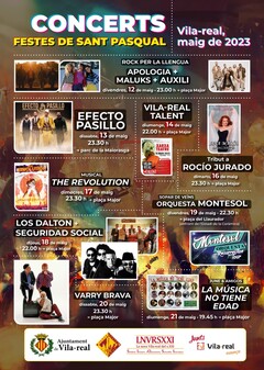 Cartel de los conciertos de las fiestas de San Pascual