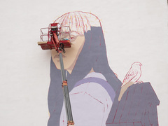 Mural de Lidia Cao en la Mostra TEST