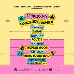 Cartel de conciertos del Arenal Sound en Vila-real_2