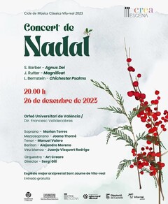 Cartell del concert de Nadal del Cicle de Msica Clssica de Vila-real