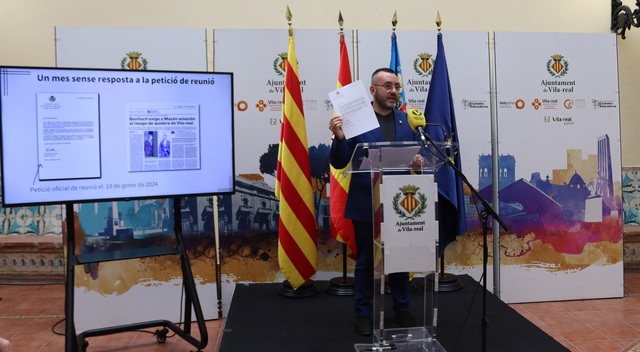 L'alcalde de Vila-real, Jos Benlloch, en roda de premsa 