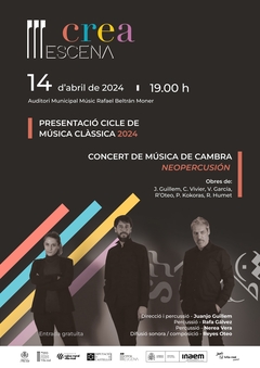 Cartel del concierto de Neopercusin que abre el Ciclo de msica clsica