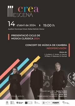 Cartell del concert de Neopercusin que obri el Cicle de msica clssica