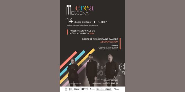 Cartel del concierto de Neopercusin que abre el Ciclo de msica clsica_1