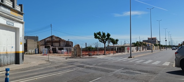 Obras de la nueva rotonda en la avenida Europa