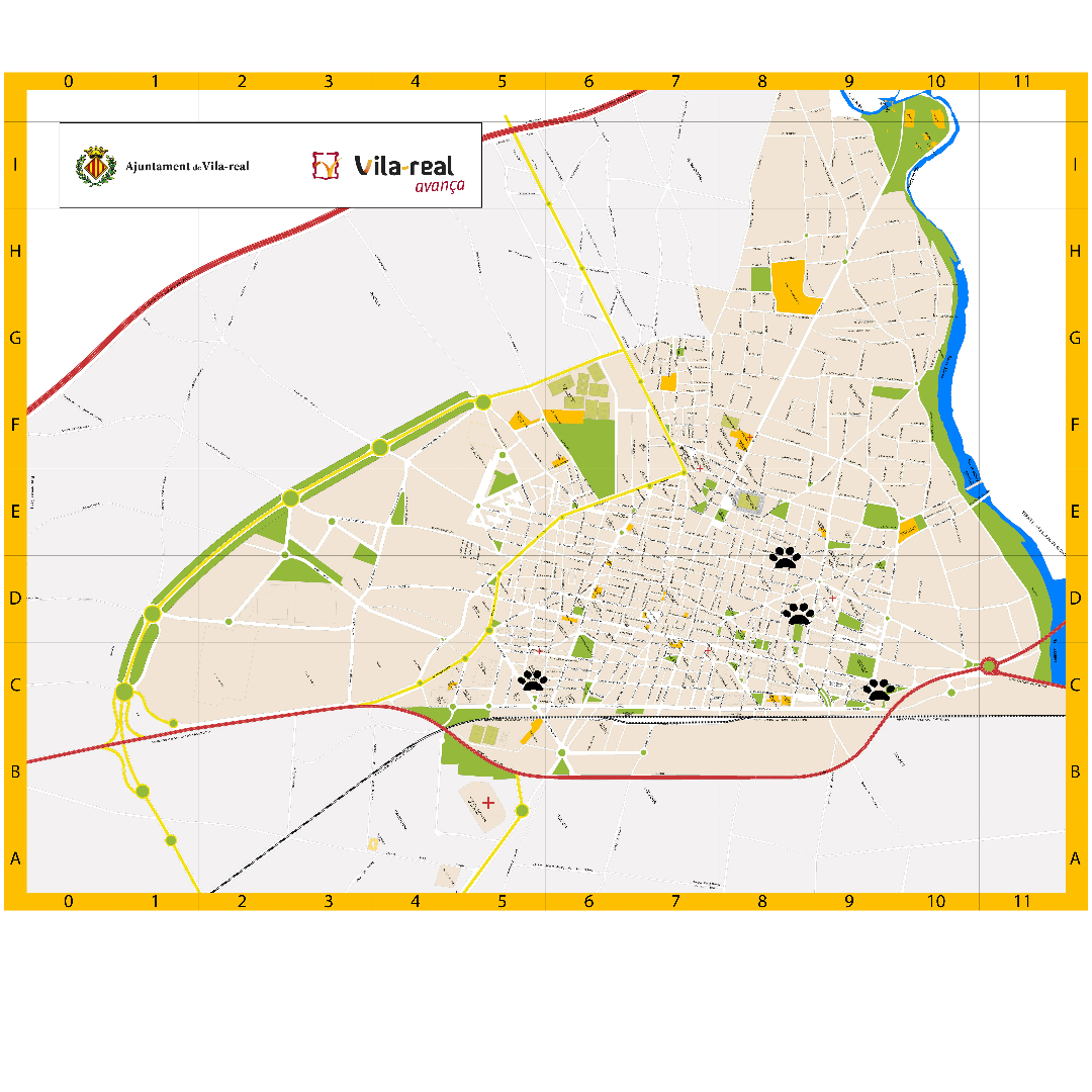 Mapa parques caninos