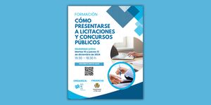Cartel del curso de la Fundacin Globalis sobre formacin para presentarse a licitaciones
