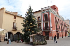Instalacin del rbol de Navidad, el jardn efmero y el Nacimiento en la plaza de la Vila._1