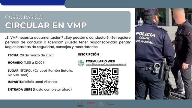 El curso se realizar en las instalaciones de la Polica Local de Vila-real.