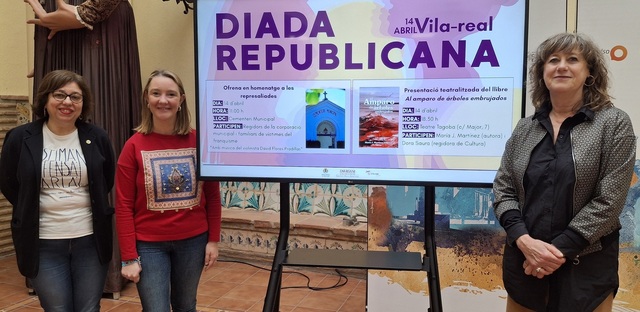 Escrig, Fajardo i Saura en la presentaci dels actes previstos.