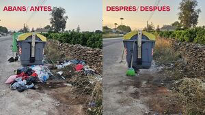 Imagen de una actuacin de limpieza.