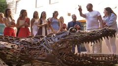 "Bestiari forjat", en el jard�n de El Convent.