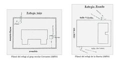 Planos, conservados en el Archivo Municipal, de dos refugios.