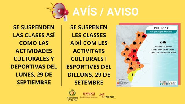 Imagen de aviso, 29 de septiembre.