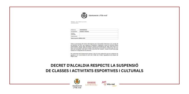 Suspenden clases y actividades.