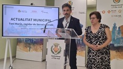 Mar�n y Acebes en un momento de la rueda de prensa.