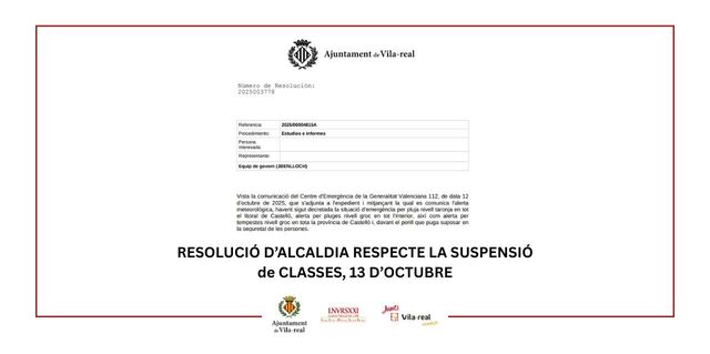 Resolucin de Alcalda para el 13 de octubre.