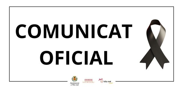 Comunicat oficial per la mort d'una menor.