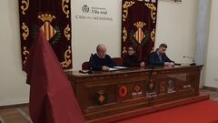 Monfort, Sambl�s i L�pez en la presentaci�.