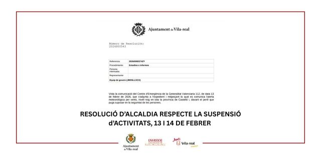 Resoluci�n suspensi�n actividades.