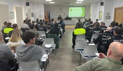 La plantilla de la Policia Local de Vila-real present en la jornada.