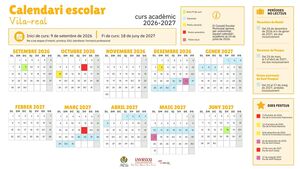 Calendario escolar 2026-2027.