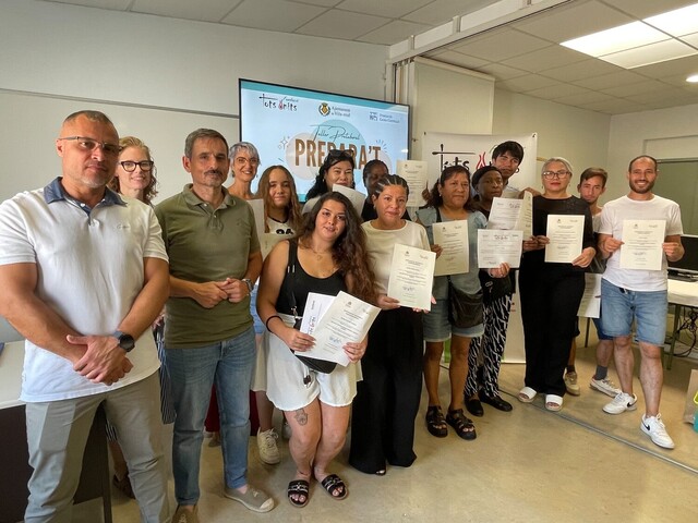 Mar�n amb els usuaris del taller prelaboral.