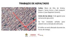 Mapa dels carrers que seran asfaltats.