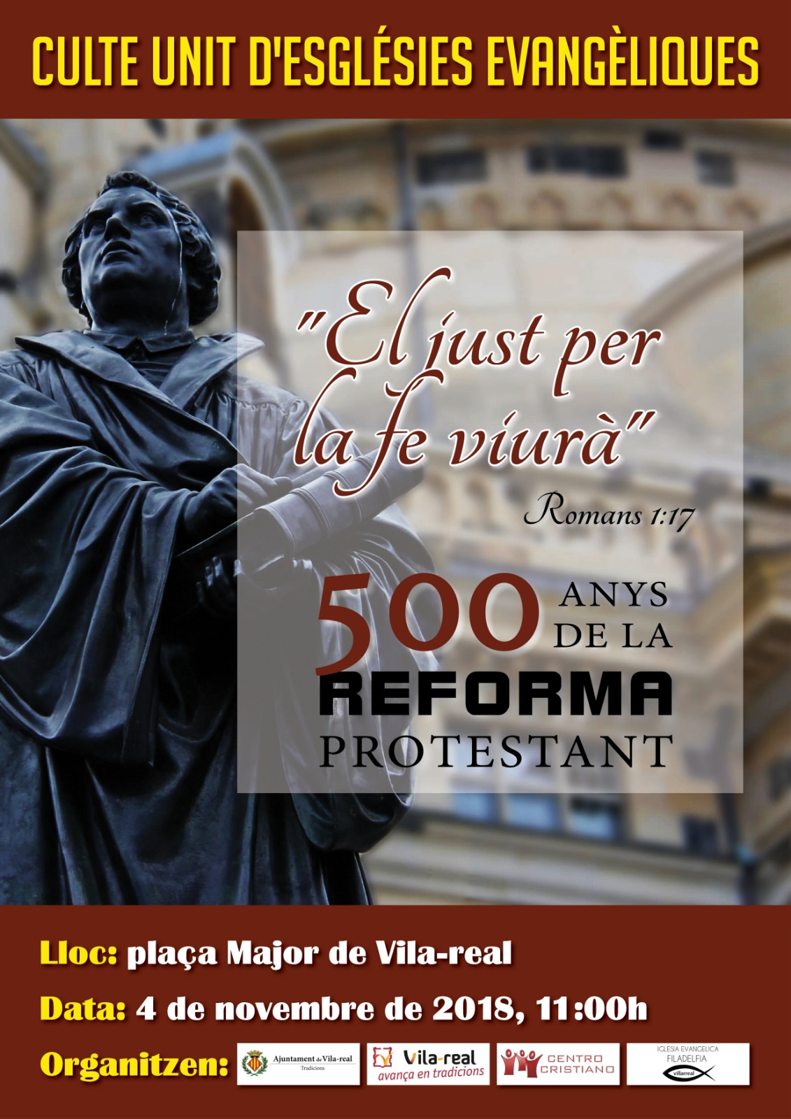 "El just per la fe viurà" - 500 años de la reforma protestante